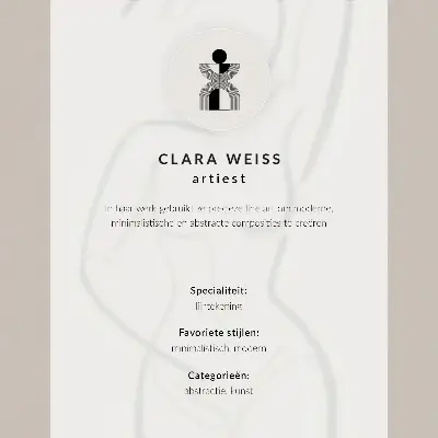 Poster linienzeichnung mit person und blume in schlichter eleganz