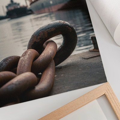 Wandposter Der Charme des Hafens, der Schiffe, die industrielle Atmosphäre