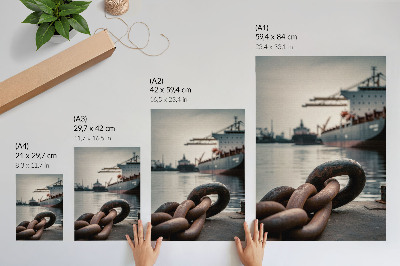 Wandposter Der Charme des Hafens, der Schiffe, die industrielle Atmosphäre