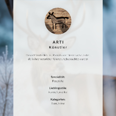 Wandposter Fuchs in einer Winterlandschaft, natürliche Schönheit und Kontrast