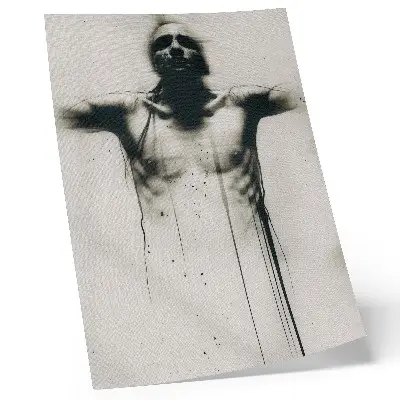Poster dramatischer Kontrast zwischen Schwarz und Weiß mit dem Motiv Angst