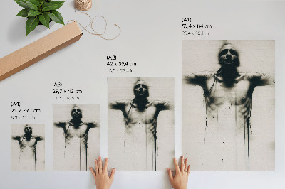 Poster Dramatischer Kontrast zwischen Schwarz und Weiß – Angst