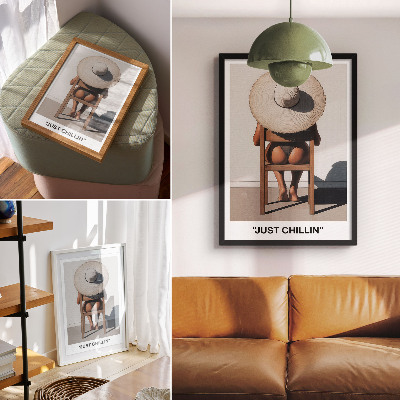 Poster Hut im minimalistischen Design für eine entspannende Atmosphäre