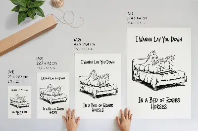 Leinwand Kunstdruck mit schwarz-weißen illustrativen und humorvollen Tiersprüchen