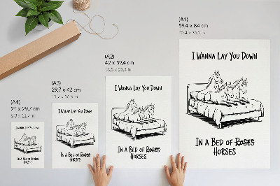 Kunstdruck leinwand Schwarz-weiße illustrative humorvolle Texte über Tiere