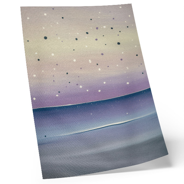Poster Lila und marineblaue Himmelstropfen minimalistisch