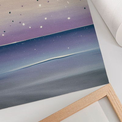 Poster Lila und marineblaue Himmelstropfen minimalistisch