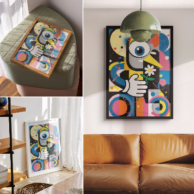 Poster Geometrische Abstraktion, leuchtende Farben, Kontraste