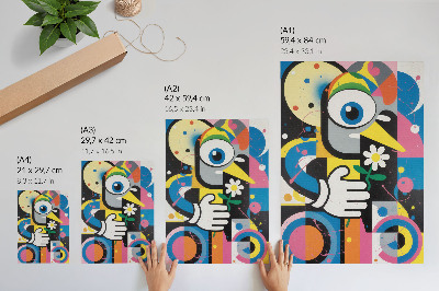 Poster Geometrische Abstraktion, leuchtende Farben, Kontraste