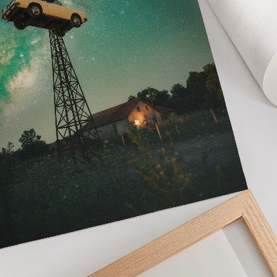 Kunstdruck leinwand Spektakuläre Seilbahn auf dem Turm