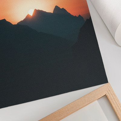 Kunstdruck leinwand Berge Sonnenuntergang Magie Frieden