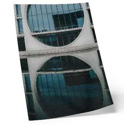 Kunstdruck auf Leinwand moderne Architektur mit Glasspiegelung des Gebäudes