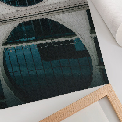 Kunstdruck leinwand Moderne Architektur, Glasspiegelung des Gebäudes