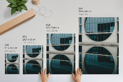 Kunstdruck leinwand Moderne Architektur, Glasspiegelung des Gebäudes
