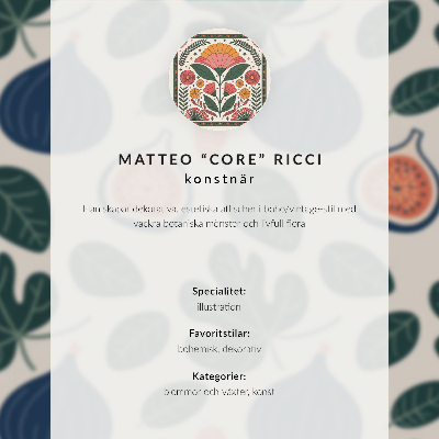 Wandposter Minimalistisches Gesicht mit Blattelement