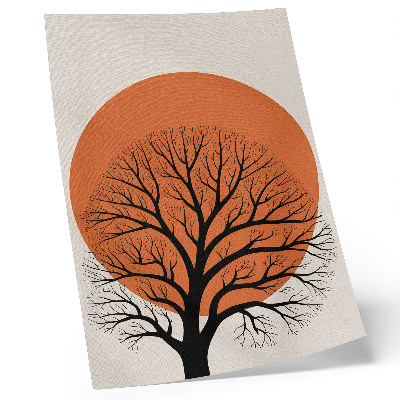 Poster Minimalistischer Baum, starker Kontrast, harmonische Komposition