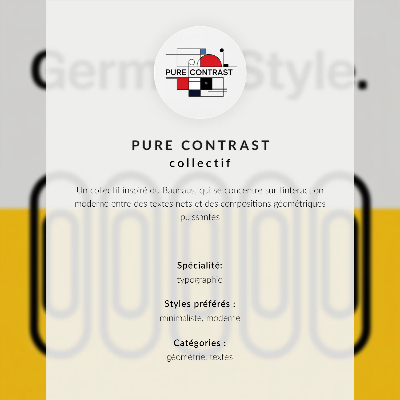 Wandposter Klare geometrische Linien und kontrastierende Farben