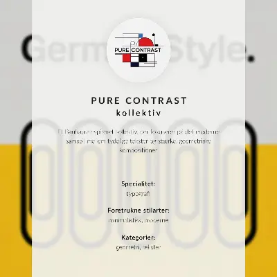Wandposter mit klaren geometrischen Linien und kontrastierenden Farben