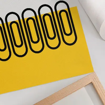 Wandposter mit klaren geometrischen Linien und kontrastierenden Farben