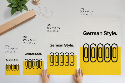 Wandposter Klare geometrische Linien und kontrastierende Farben