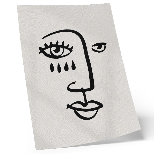 Wandposter Abstrakte Gesichtszüge, moderner Minimalismus