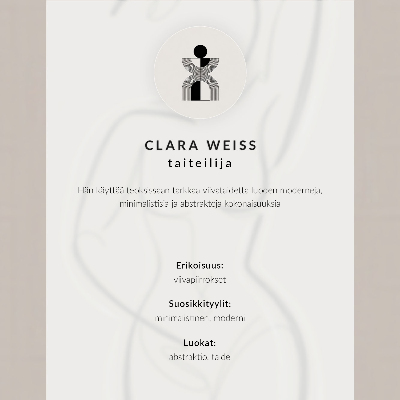 Wandposter Abstrakte Gesichtszüge, moderner Minimalismus
