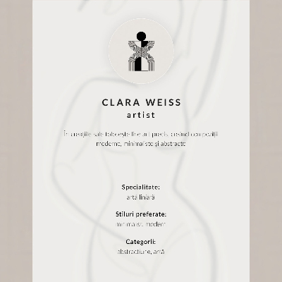 Wandposter Abstrakte Gesichtszüge, moderner Minimalismus