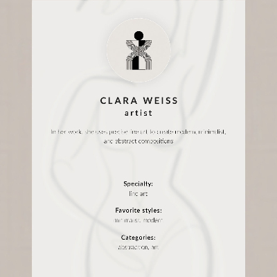 Wandposter Abstrakte Gesichtszüge, moderner Minimalismus