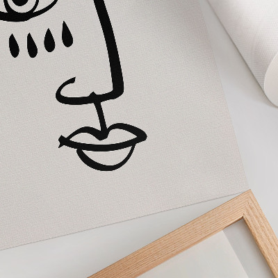 Wandposter Abstrakte Gesichtszüge, moderner Minimalismus