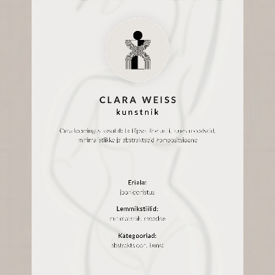 Wandposter Abstrakte Gesichtszüge, moderner Minimalismus