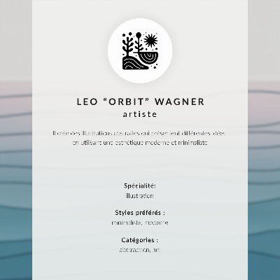 Wandposter Abstrakter geometrischer Blätterhintergrund auf beigem Hintergrund