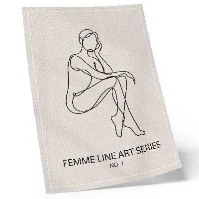 Poster subtile Formenlinien in Eleganz und Harmonie