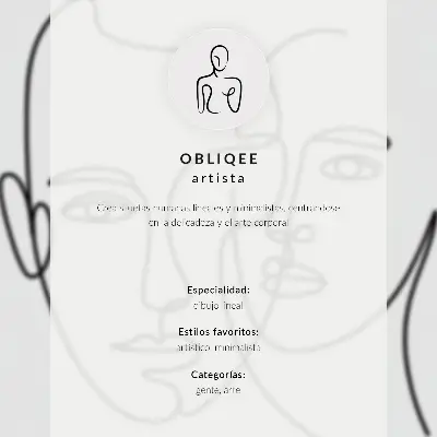 Poster subtile Formenlinien in Eleganz und Harmonie