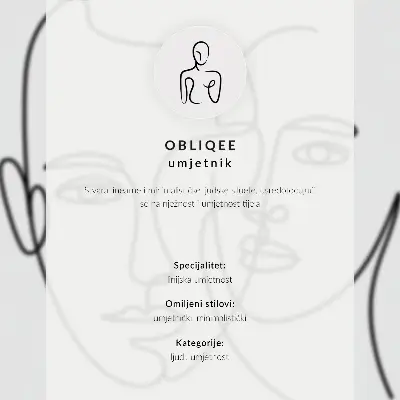 Poster subtile Formenlinien in Eleganz und Harmonie