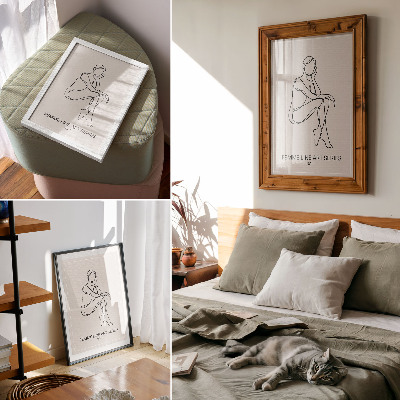 Poster Subtile Formenlinien, Eleganz und Harmonie