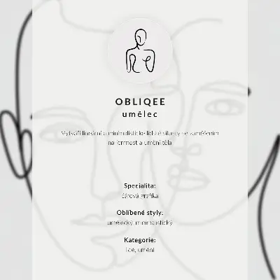 Poster subtile Formenlinien in Eleganz und Harmonie