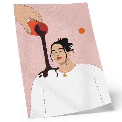 Poster Eine minimalistische Figur unter einem dunklen Bach