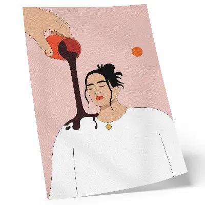 Poster minimalistische Figur unter einem dunklen Bach