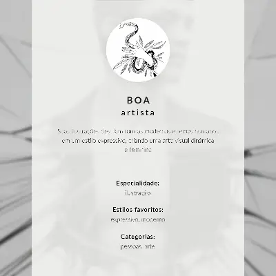 Poster minimalistische Figur unter einem dunklen Bach