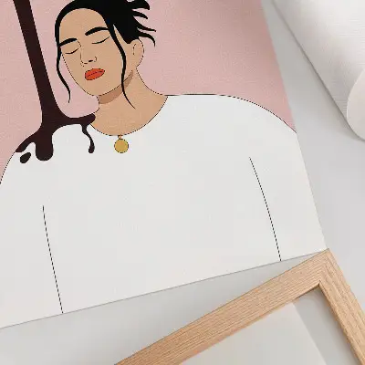Poster minimalistische Figur unter einem dunklen Bach