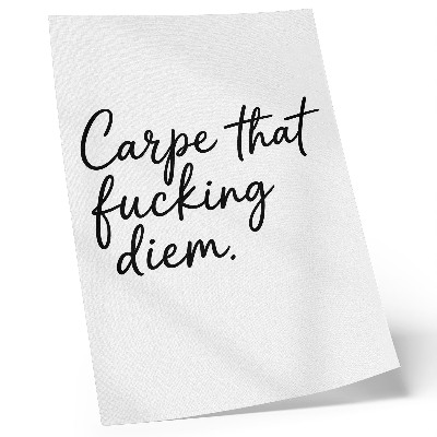 Poster Schwarze Schrift auf weißem Hintergrund mit einem Motivationsslogan