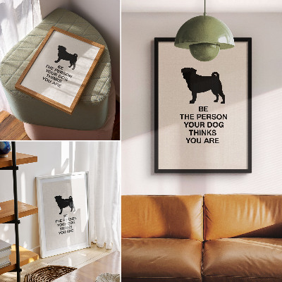 Wandposter Motivation und der Hund