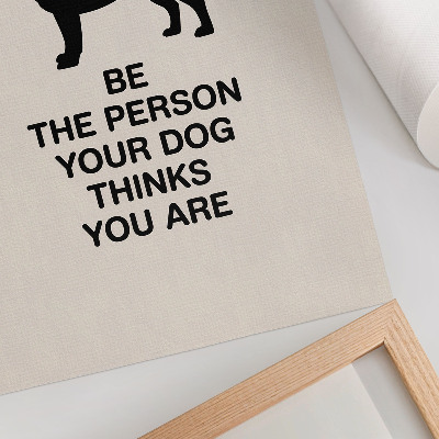 Wandposter Motivation und der Hund