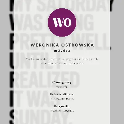 Poster mit kontrastreicher Typografie und humorvoller Botschaft