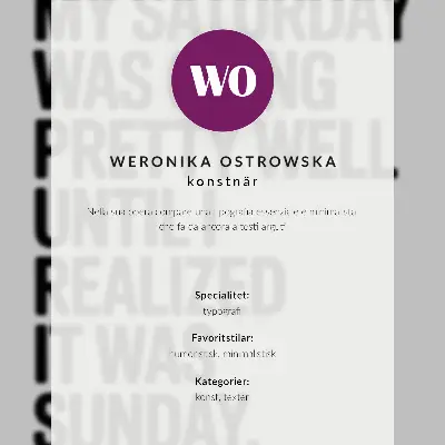 Poster mit kontrastreicher Typografie und humorvoller Botschaft