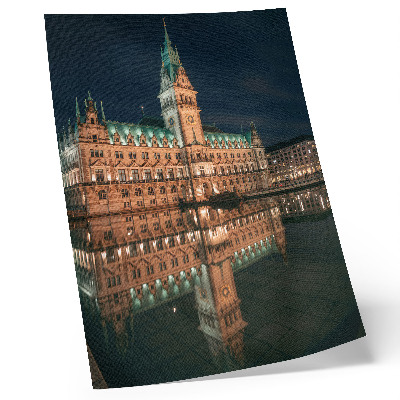 Poster Klassische Architektur reflektierte das Abendlicht