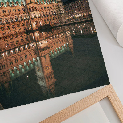 Poster Klassische Architektur reflektierte das Abendlicht