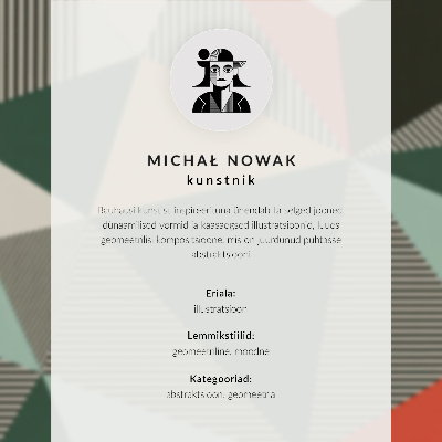 Wandposter Geometrische schwarze Kreise, leuchtende Farben, Inspirationen aus dem Bauhaus