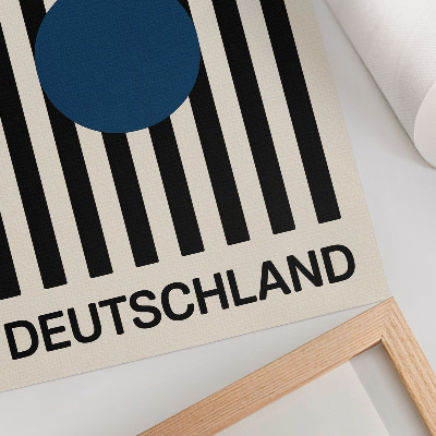 Wandposter Schwarze Linien, beiger Hintergrund, Marineblau, moderner Stil