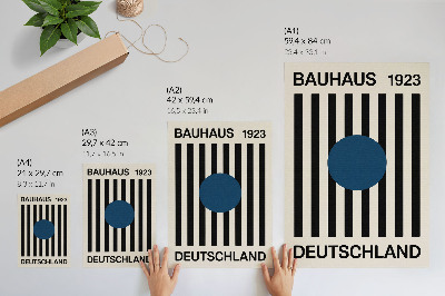 Wandposter Schwarze Linien, beiger Hintergrund, Marineblau, moderner Stil